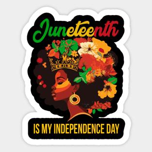 Juneteenth Black Queen Afro Women African American Graphic Sticker